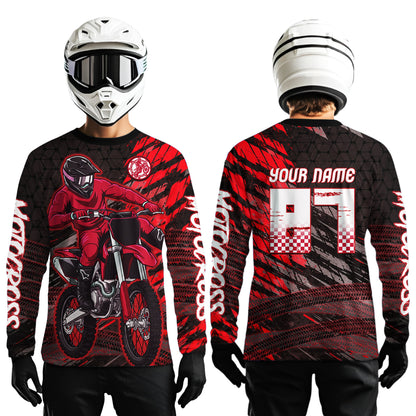 Red Motocross Racing Jersey Kids Women Men Custom Dirt Bike Shirts Motorcycle Shirt XM494