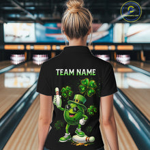Load image into Gallery viewer, Funny St Patrick Day Bowling Bowling Jersey for Women Bowling Team Shirts Polo &amp; 1/4 Zip HNT192