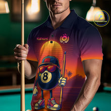 Load image into Gallery viewer, Custom Funny 8 Ball Retro Billiard Shirts for Women Billiard Team Shirts Polo &amp; 1/4 Zip NNT93