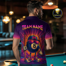 Load image into Gallery viewer, 8 Ball Billiard Shirts for Men Retro Custom Billiard Team Shirts Billiard League Polo &amp; 1/4 Zip NNT98