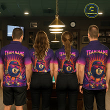 Load image into Gallery viewer, 8 Ball Billiard Shirts for Men Retro Custom Billiard Team Shirts Billiard League Polo &amp; 1/4 Zip NNT98