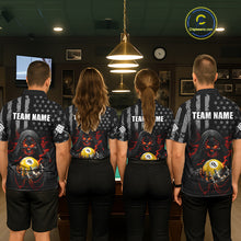 Load image into Gallery viewer, Custom US Skull 9 Ball Billiard Shirts for Women Billiard Team Shirts Billiard League Polo &amp; 1/4 Zip NNT94