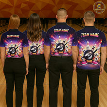 Load image into Gallery viewer, Custom Galaxy Funny Bowling Jersey for Women Bowling Tournament Polo &amp; 1/4 Zip Bowling Team Shirts HNT217