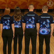 Load image into Gallery viewer, Custom Galaxy Butterflies Bowling Jersey for Women Bowling Tournament Polo &amp; 1/4 Zip Bowling Team Shirts HNT211