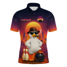 Load image into Gallery viewer, Custom Funny Duck Bowling Jersey for Men Bowling Uniform Polo &amp; 1/4 Zip Bowling Team Shirts HNT235