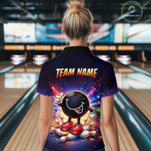 Load image into Gallery viewer, Custom Funny Bowling Jersey for Women Bowling Tournament Polo &amp; 1/4 Zip Bowling Team Shirts HNT221