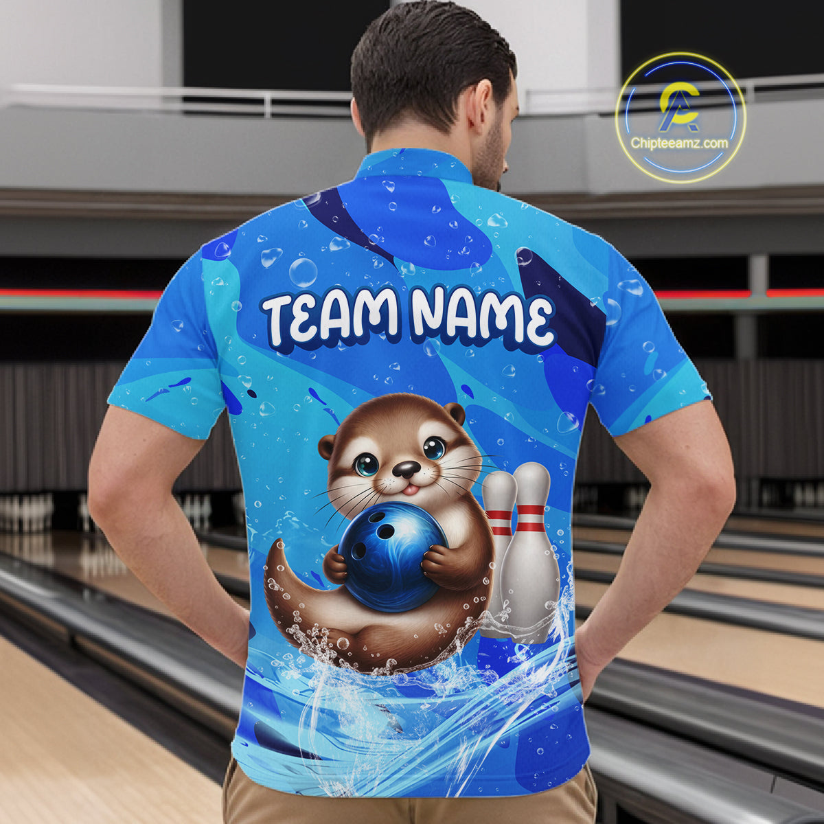Custom Funny Otte Bowling Jersey for Men Bowling Team Shirts Bowling Gifts Polo & 1/4 Zip HNT269