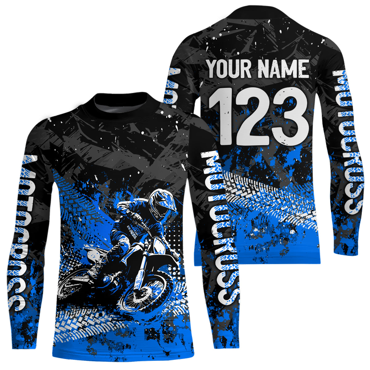 Blue Youth MX Motocross Jersey Custom Racing Motocycle Shirts Men Women Kid UPF30+ DNT42
