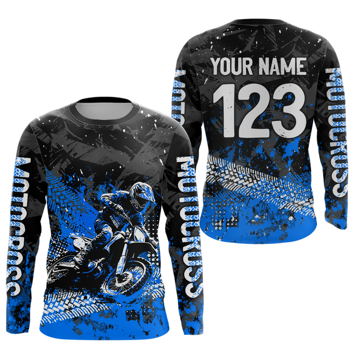 Blue Youth MX Motocross Jersey Custom Racing Motocycle Shirts Men Women Kid UPF30+ DNT42