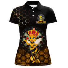 Load image into Gallery viewer, Custom Funny Queen Bee Dart Shirt Dart Team Jersey for Women Dartboard Polo &amp; 1/4 Zip Shirts NNT165