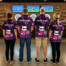 Load image into Gallery viewer, Custom Funny Cat Dart Shirts For Men Dart Board Gifts Darts Team Jerseys Dart League NNT153