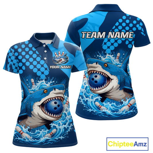 Shirt with shark design and customizable text on a white background
