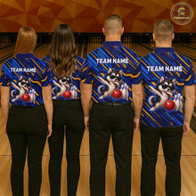 Load image into Gallery viewer, Custom Husky Dog Bowling Jersey for Women Bowling Uniform Polo &amp; 1/4 Zip Bowling Team Shirts HNT263