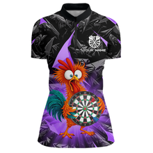 Load image into Gallery viewer, Custom Funny Purple Chicken Dart Shirts For Women Dart Board Gifts Darts Team Jerseys Dart League NNT152