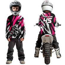 Load image into Gallery viewer, Pink ATV Motocross Shirts Kid Men Women Custom Quad Bike Off-Road Shirt UPF30+ DNT60