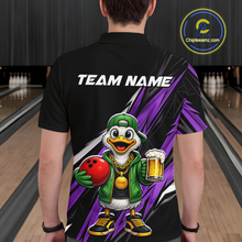 Load image into Gallery viewer, Custom Purple Beer Duck Bowling Shirt for Men Duck Funny Beer Bowling Team Jersey HNT276