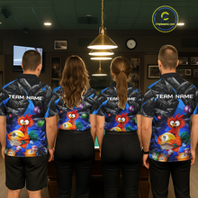 Load image into Gallery viewer, Custom Blue Funny Chicken 8 Ball &amp; 9 Ball Billiard Shirt for Men Billiard Team Jerseys NNT190