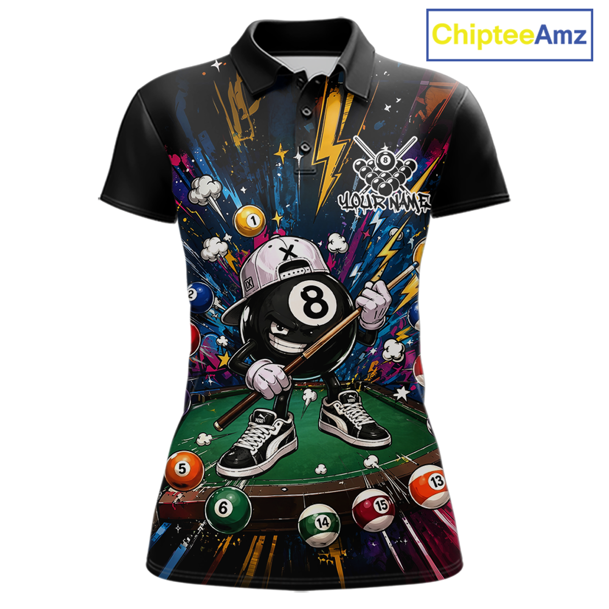 Custom Funny 8 Ball Pool Shirts Billiard Shirt for Women Billiard Team Jersey Billiard League NNT183