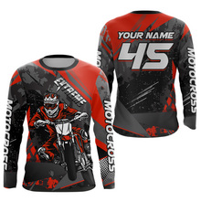 Load image into Gallery viewer, Red Youth Motocross Shirts Custom MX Racing Extreme Shirts Kid Men Women UPF30+ DNT34