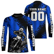 Load image into Gallery viewer, Custom Blue MX Off Road Racing Shirts Kid Men Women Youth Motocross Shirts UPF30+ DNT36