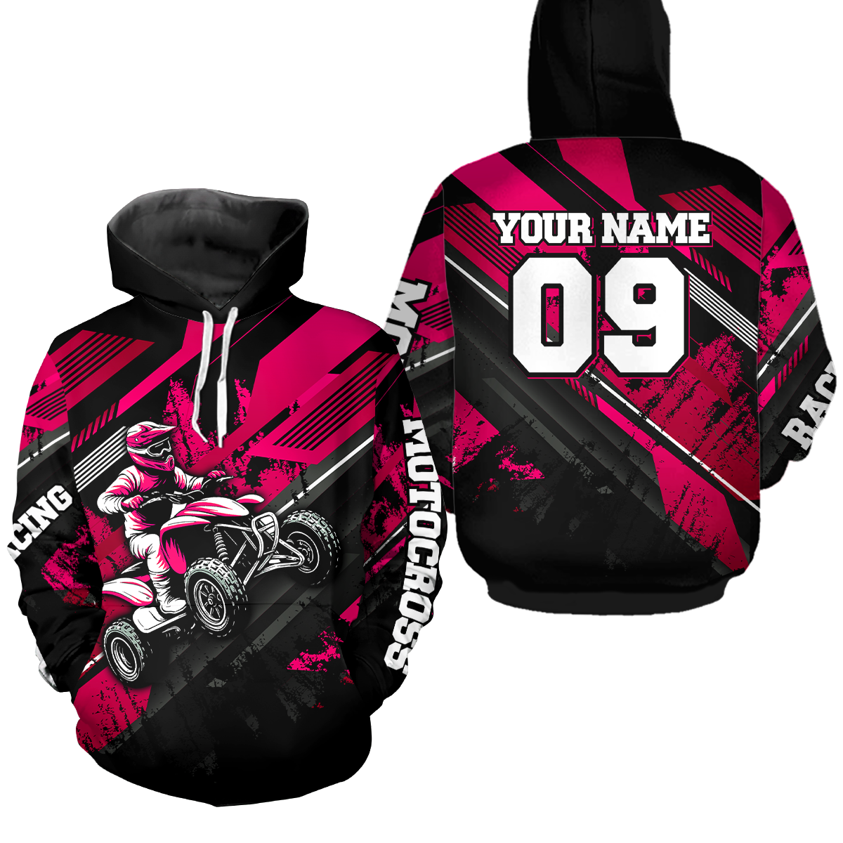 Youth ATV Motocross Hoodie Custom Off-Road Quad Bike Hoodie for Kid Men Women HOT06