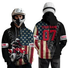 Load image into Gallery viewer, Usa Flag Quad Bike Hoodie For Adult&amp;Kid Atv Motocross Hooded Jersey Patriotic Off-Road Extreme Quad Shirt NHN005