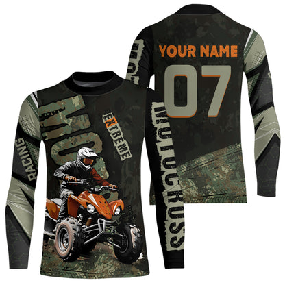 Camo Quad Bike Shirt For Adult&Kids Custom ATV Motocross Jersey Retro Off-Road Extreme Quad Shirts Vintage NHN005