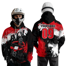 Load image into Gallery viewer, Red ATV Motocross Hoodie Personalized Upf30+ Adult&amp;Kid Quad Bike Shirt Atv Mx Off-Road Extreme NHN003