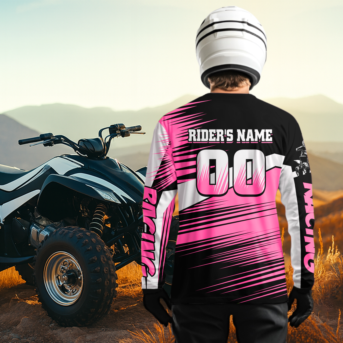 Custom Pink ATV Motocross Jersey for Adult Kids Youth Quad Dirt Bike Racing Shirt For Men Women NHN001