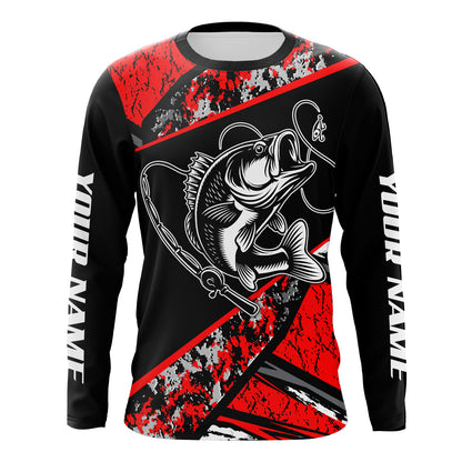 Personalized Bass Fishing Jerseys, Custom Long Sleeve Bass Fishing Tournament Fishing Shirts TTN95