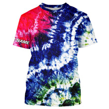 Load image into Gallery viewer, Colorful Wave Tie-Dye Pattern, Performance Long sleeve UV Protection Fishing Shirt, Gift For Fisherman TTN125