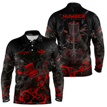 Load image into Gallery viewer, Colors Camo Black Mens Disc Golf Polo Shirts Custom Disc Golf Basket Tree Personalized Golf Gifts For Men TY2