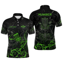 Load image into Gallery viewer, Colors Camo Black Mens Disc Golf Polo Shirts Custom Disc Golf Basket Tree Personalized Golf Gifts For Men TY2