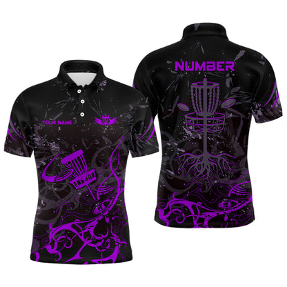 Colors Camo Black Mens Disc Golf Polo Shirts Custom Disc Golf Basket Tree Personalized Golf Gifts For Men TY2