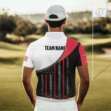 Load image into Gallery viewer, American Flag Golf Polo Shirts For Mens Custom Name, Patriotic Golf Gifts YYD0020