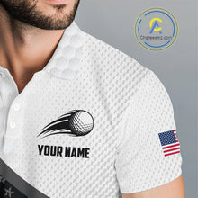 Load image into Gallery viewer, American Flag Golf Polo Shirts For Mens Custom Name, Patriotic Golf Gifts YYD0020