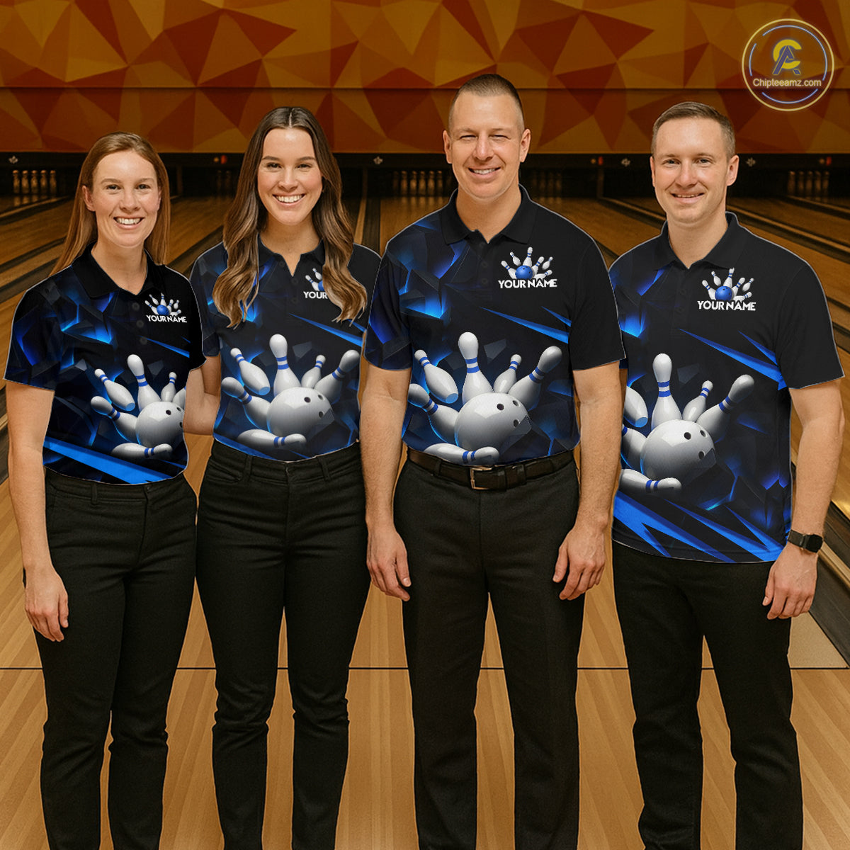 Personalized Bowling Abstract Design Shirt for Womens Custom Bowling Team Jersey Shirt YYD0022