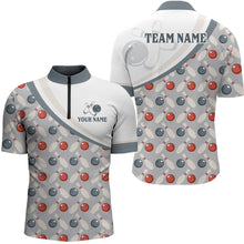 Load image into Gallery viewer, Personalized Bowling Quarter Zip Shirts For Men Custom Bowling Pattern Team Jersey 1/4 Zip Shirts YYD0029