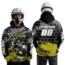 Load image into Gallery viewer, Yellow ATV Racing Hoodie Personalized Quad Bike Shirt Upf30+ Adult Youth Off-Road Atv Motocross Hoooded  NHN008