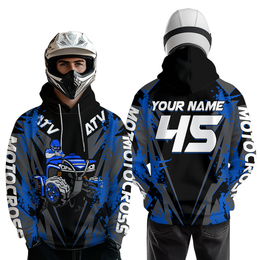 Custom ATV Motocross Hoodie for Adult Men Women Quad Shirt ATV Riding Hoodie MHATV17