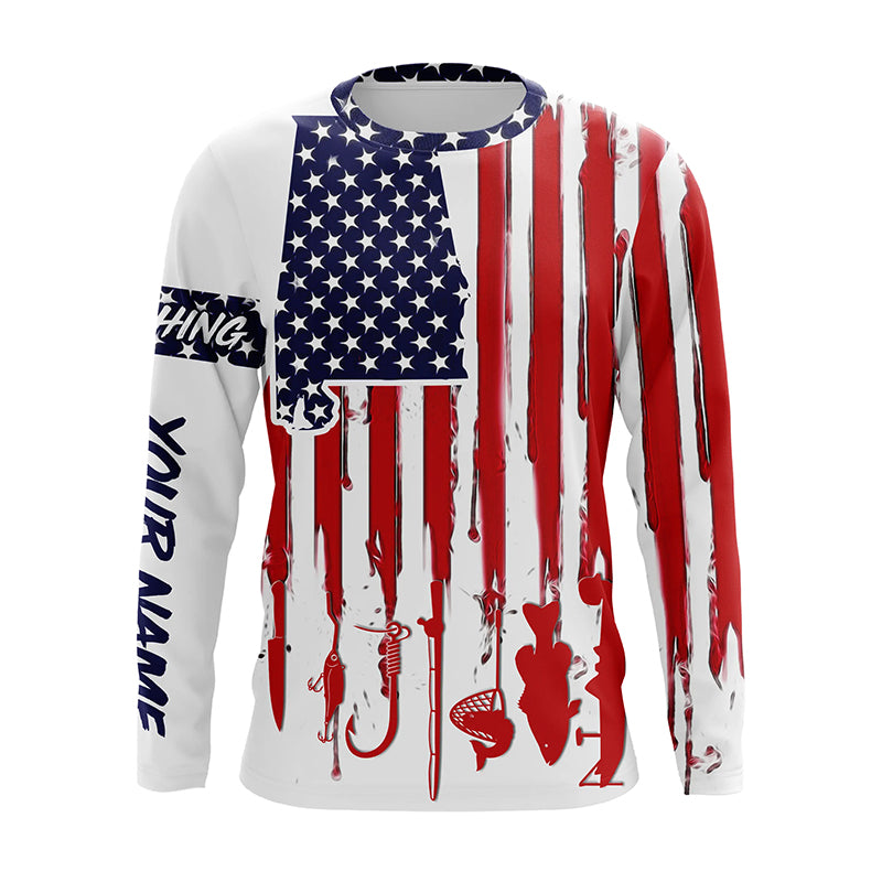 Alabama America flag UV protection performance fishing shirts A31