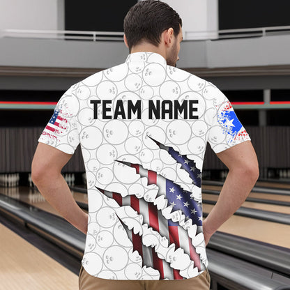 Personalized Puerto Rico Flag Bowling Quarter-Zip Shirts For Men, Puerto Rico Bowling Jerseys IPHW8805