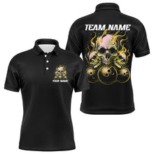 Load image into Gallery viewer, Custom Multi-Color Flame Skull Unisex Bowling Team Shirts, Strike Bowling League Team Jerseys IPHW6582