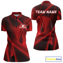 Load image into Gallery viewer, Red and black sports jersey with 'Team Name' and 'Your Name' text, ChipteeAmz brand visible.