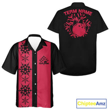 Load image into Gallery viewer, Custom Retro 50S Christmas Bowling Button Up Shirts, Vintage Xmas Bowling Shirt IPHW10106