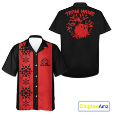 Load image into Gallery viewer, Custom Retro 50S Christmas Bowling Button Up Shirts, Vintage Xmas Bowling Shirt IPHW10106