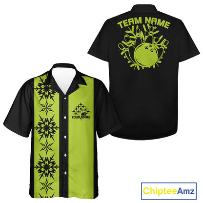 Custom Retro 50S Christmas Bowling Button Up Shirts, Vintage Xmas Bowling Shirt IPHW10106