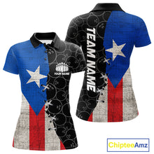 Load image into Gallery viewer, Puerto Rico Flag Custom Bowling Team Shirts For Women, Patriotic Bowling League Shirt IPHW10719