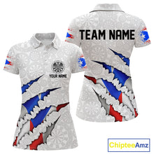 Load image into Gallery viewer, Custom Puerto Rico Flag Dart Team Polo Shirt For Women, Puerto Rico Dart Jerseys IPHW10021