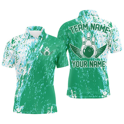 Personalized Bowling Shirts For Men And Women, Team Bowling Jerseys Bowling Pin |Green IPHW4997